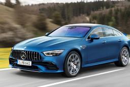 2022 Mercedes-Benz AMG S 63 Driving in Nautical Blue Metallic
